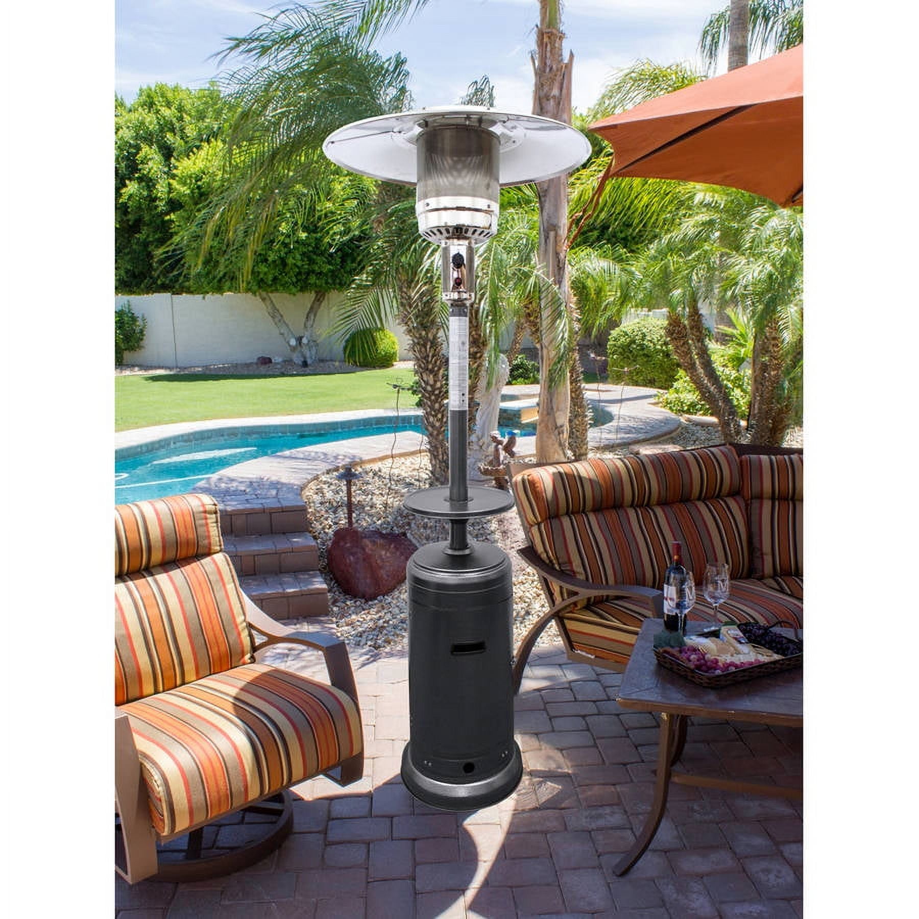Hlds01-w-cb 87 In. Tall Hammered Silver Patio Heater