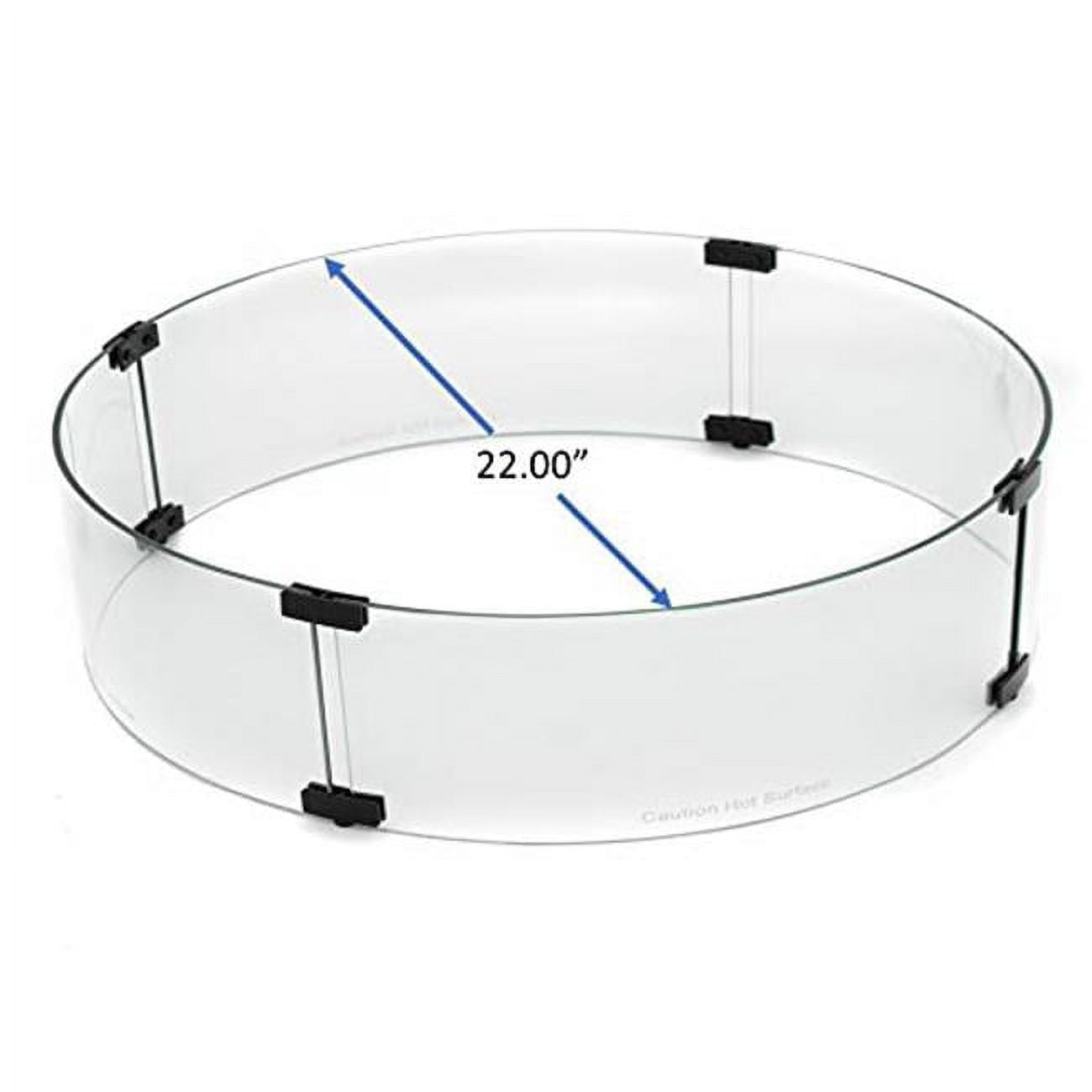 AWS-RND22 22 in. Round Glass Wind Screen, Clear