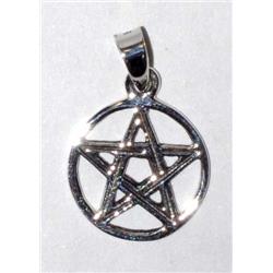 Jms022 0.5 In. Pentagram Sterling Silver Pendant