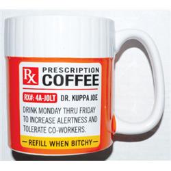 Azure Green Fm2880 11 Oz Prescription Coffee Mug, White