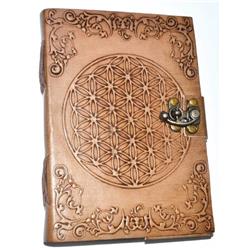 BBBLFL 5 x 7 in. Flower of Life Embossed Leather with Latch Book