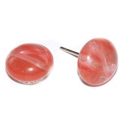 Jesquac Stud Earrings, Cherry Quartz