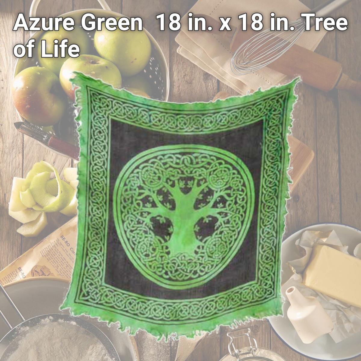 Picture of Azure Green RASC93 18 in. x 18 in. Tree of Life