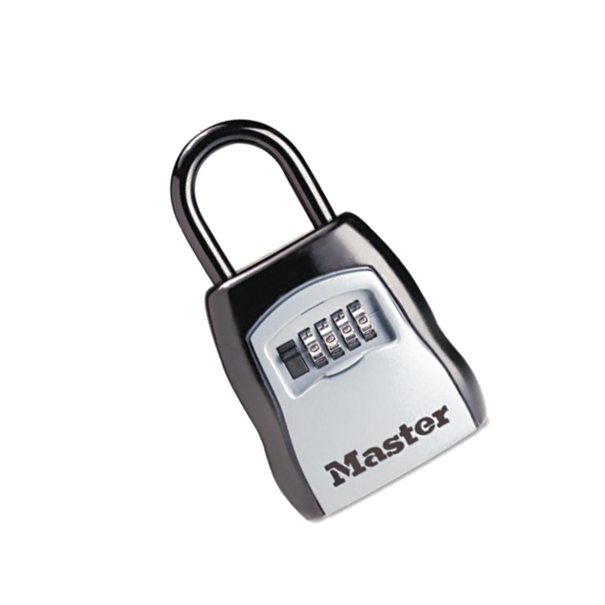 Picture of Master Lock 5400D Locking Combination 5-Key Steel Box  3-1/2w x 1-5/8d x 4h  Black/Silver