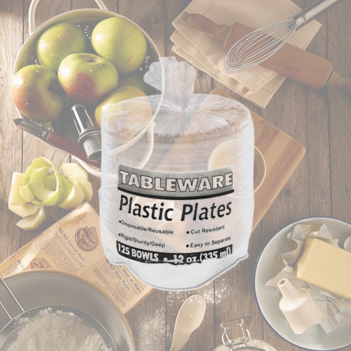 Picture of Tablemate 12244WH Plastic Dinnerware  Bowls  12 Ounces  White  125 per Pack