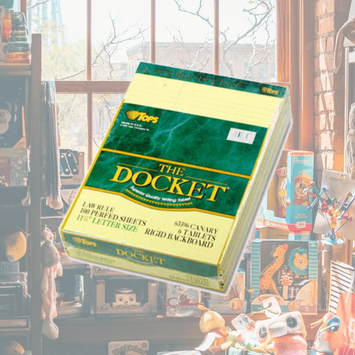Picture of Tops 63396 Double Docket Ruled Pads  Law Rule  Letter  Canary  Six 100-Sheet Pads/pk