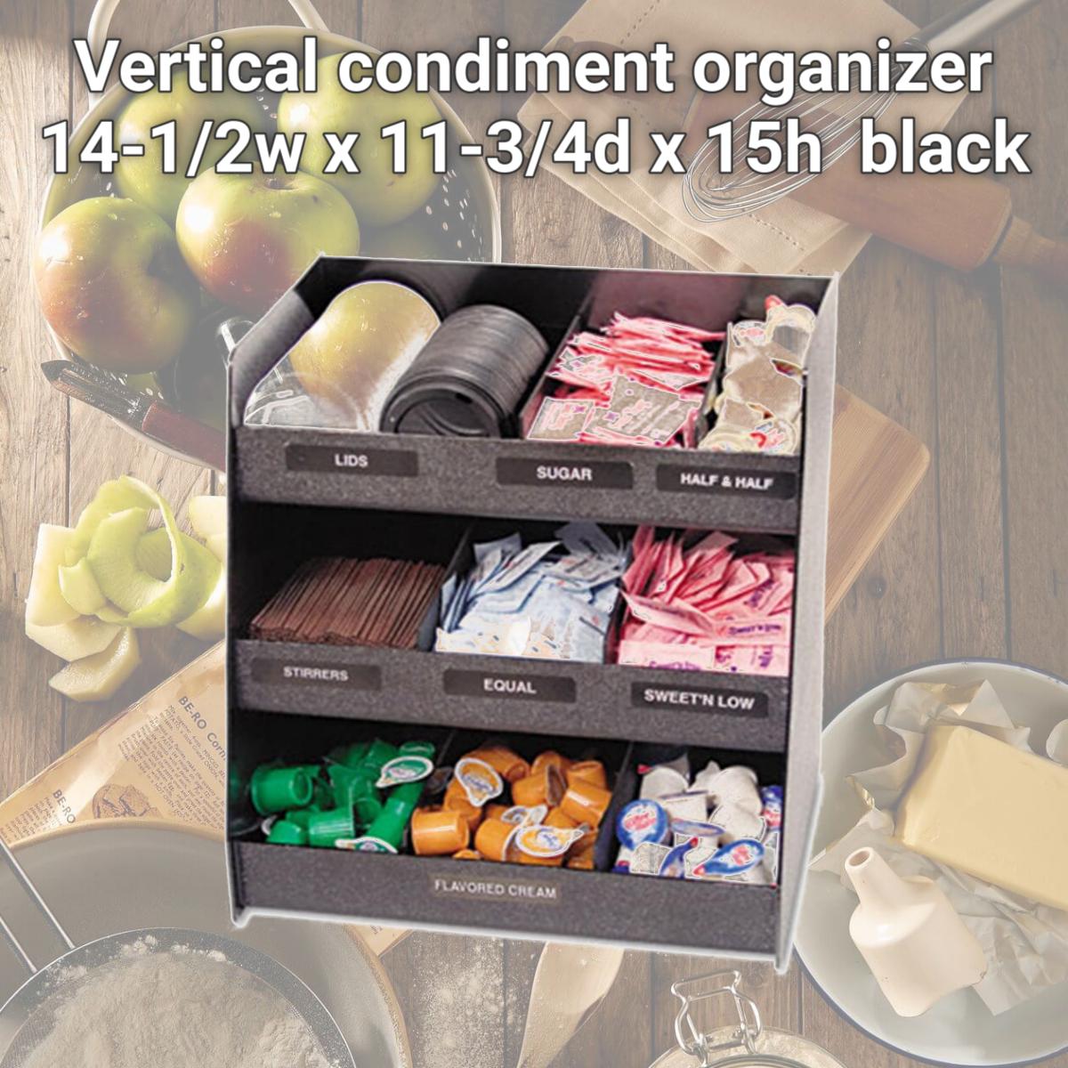 Picture of Vertiflex VFC1515 Vertical condiment organizer  14-1/2w x 11-3/4d x 15h  black