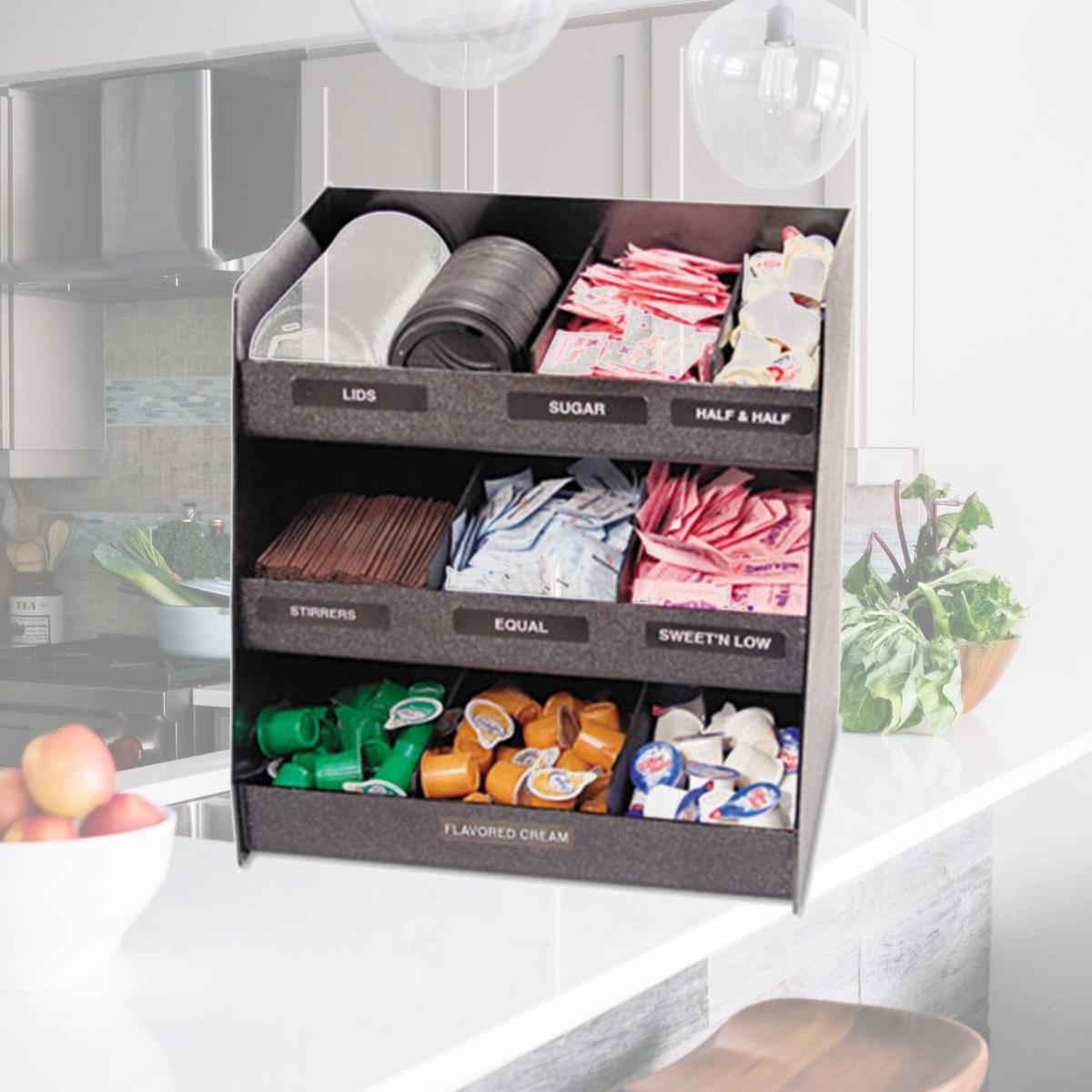Picture of Vertiflex VFC1515 Vertical condiment organizer  14-1/2w x 11-3/4d x 15h  black
