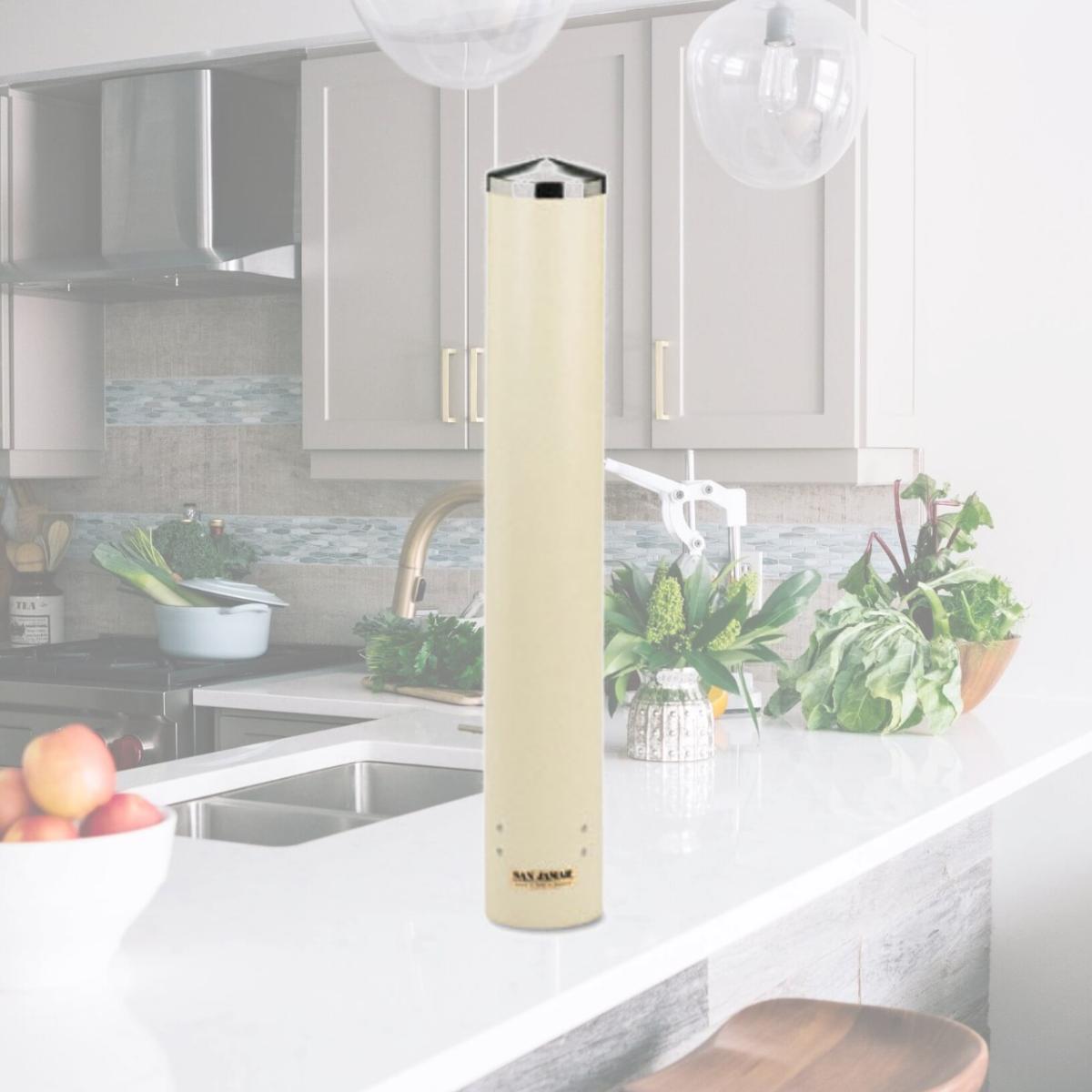 Picture of San Jamar C4210PFSD Foam Cup Dispenser w/Removable Cap- Pull-Type- Sand