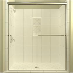 Arizona Shower Door Lser4870chcll 70.38 X 48 In. Leser Lite Euro Enclosure Shower Door With Showerhead Left - Chrome
