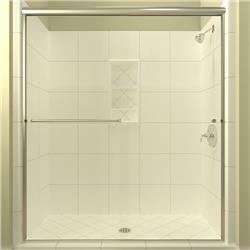 Arizona Shower Door Lser6062chclr 62.38 X 60 In. Leser Lite Euro Enclosure Shower Door With Showerhead Right - Chrome
