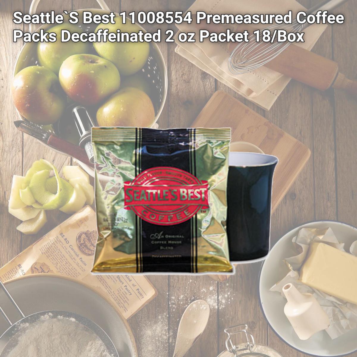Picture of Seattle`S Best 11008554 Premeasured Coffee Packs  Decaffeinated  2 oz Packet  18/Box
