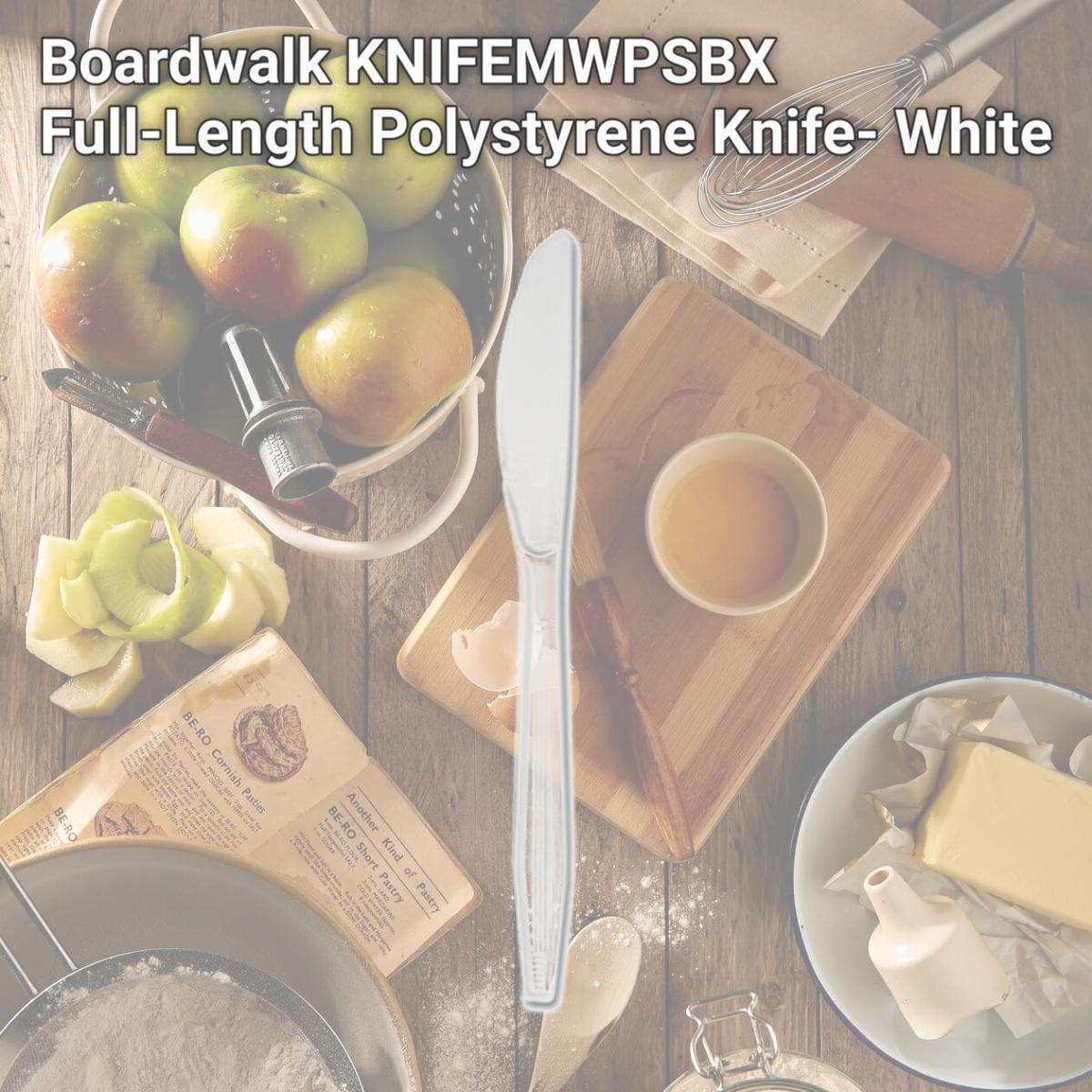 Picture of Boardwalk KNIFEMWPSBX Full-Length Polystyrene Knife- White