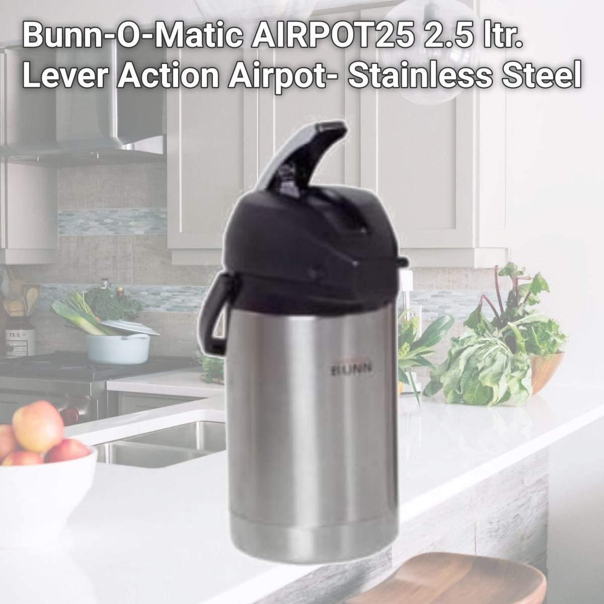 Picture of Bunn-O-Matic AIRPOT25 2.5 ltr. Lever Action Airpot- Stainless Steel