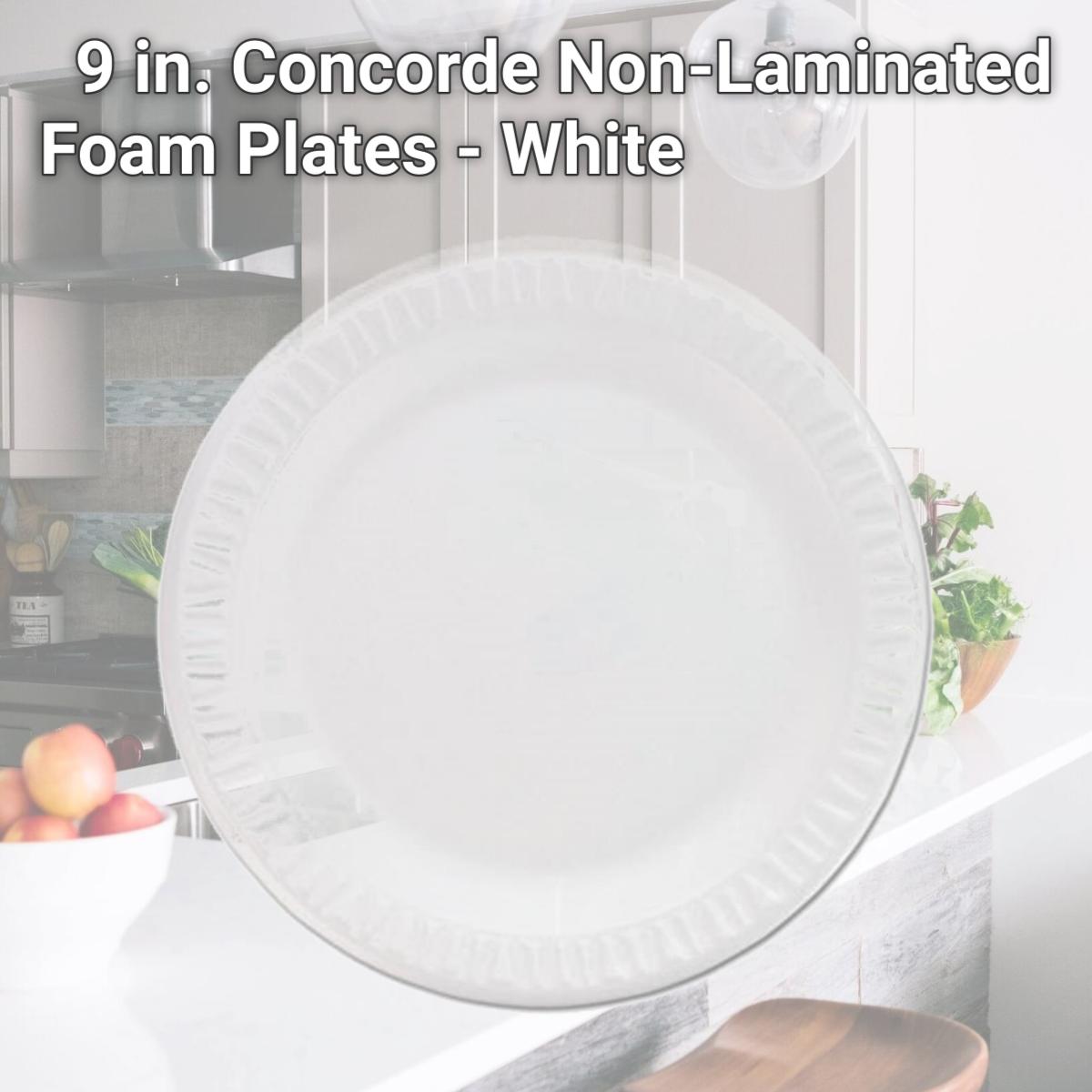 Picture of Dcc 9PWCRPK 9 in. Concorde Non-Laminated Foam Plates - White