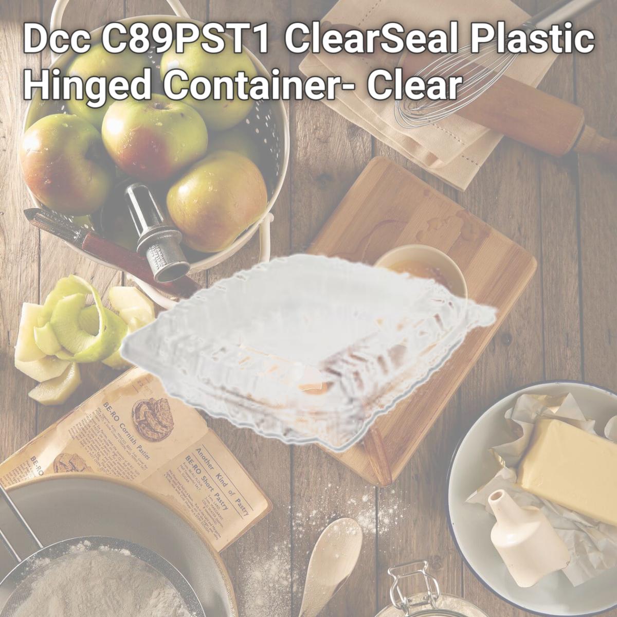 Picture of Dcc C89PST1 ClearSeal Plastic Hinged Container- Clear