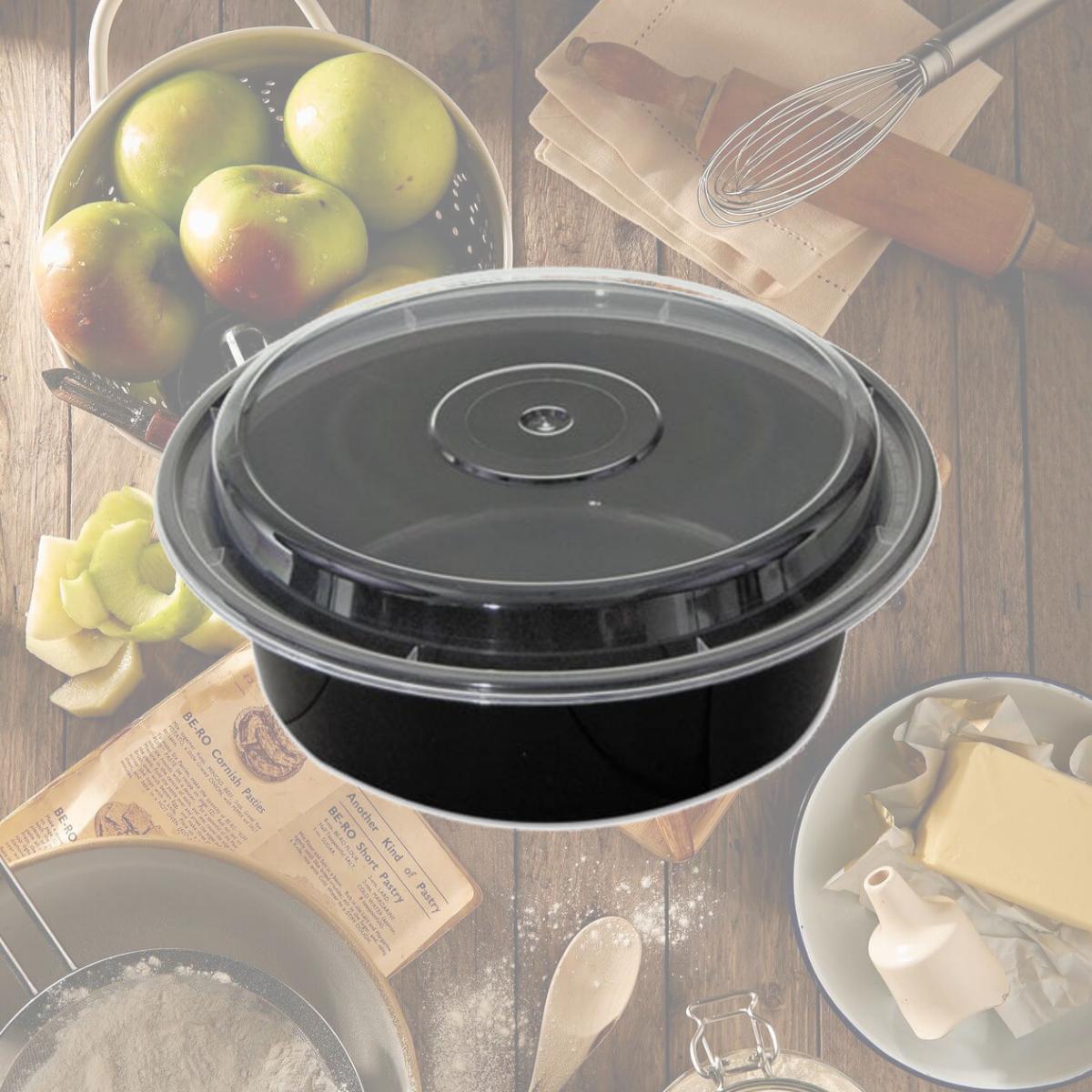 Picture of Pct NC729B 7 dia. x 2 H in. Versatile Container - Black & Clear- 32 oz.