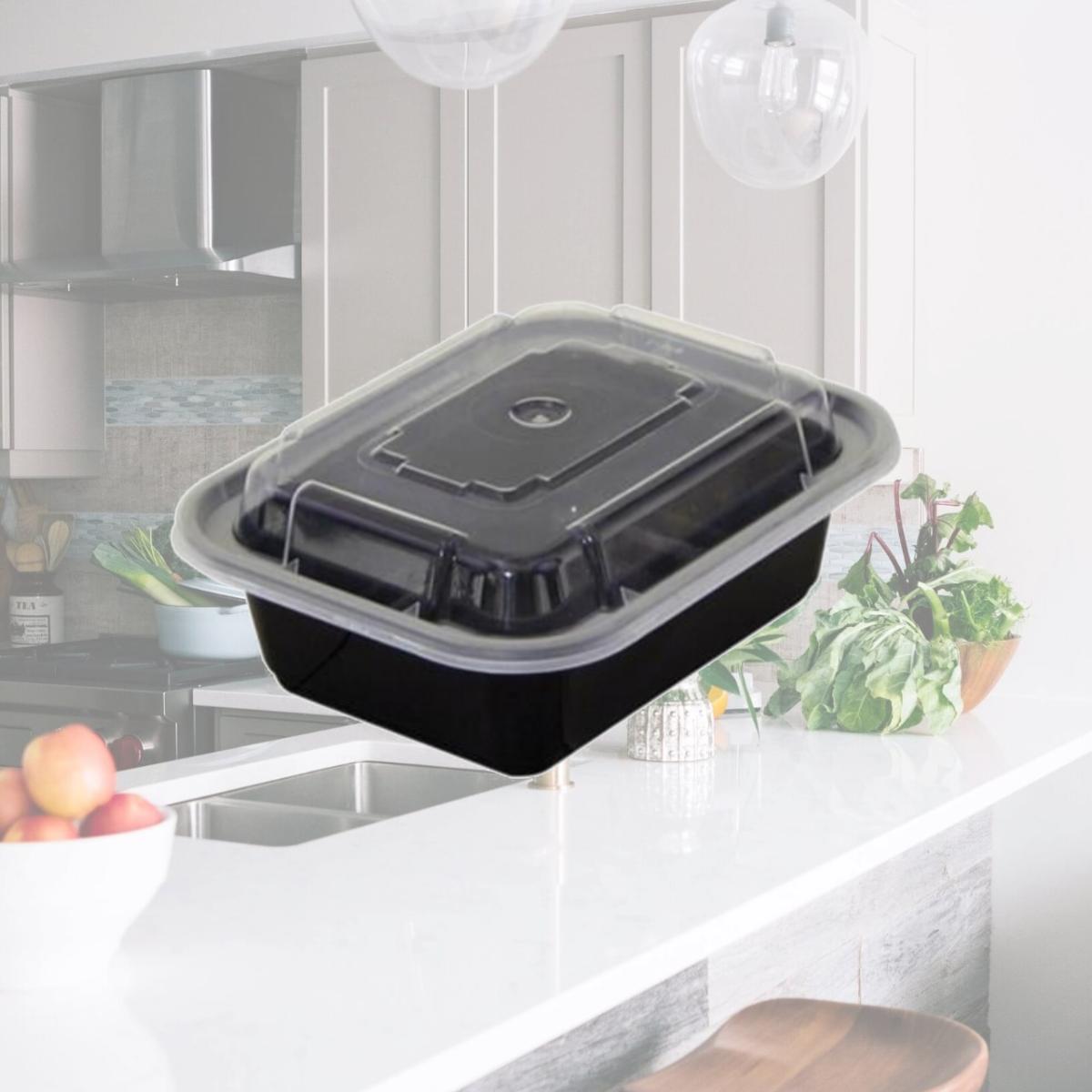 Picture of Pct NC818B 4.5 W x 5.5 D x 1.75 H in. Versatile Container - Black & Clear- 12 oz.