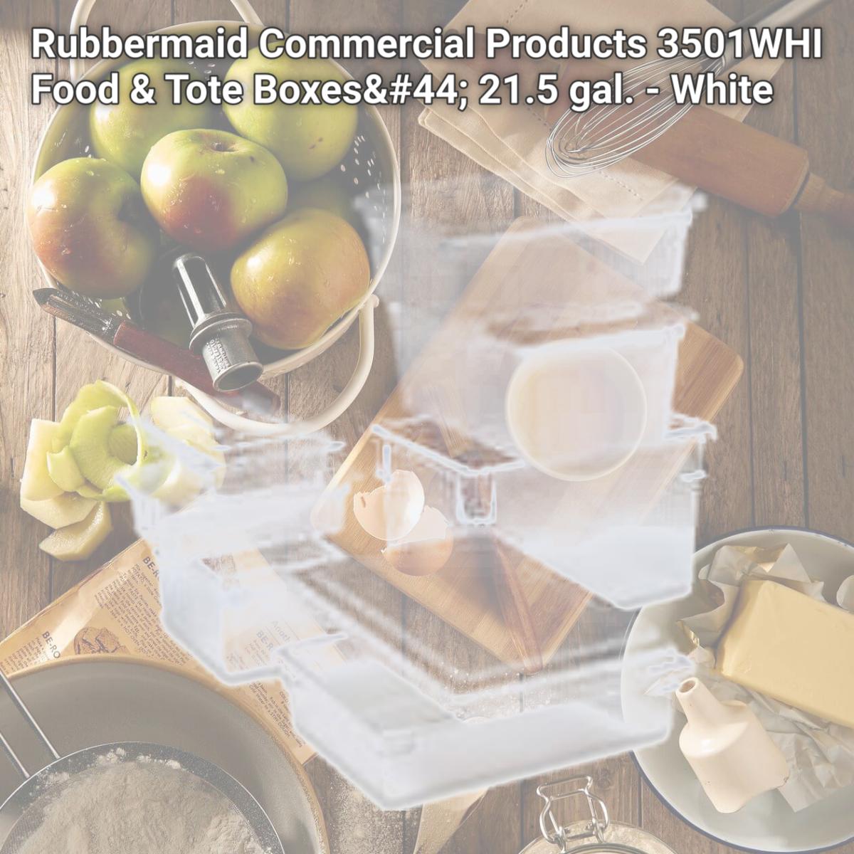 Picture of Rubbermaid Commercial Products 3501WHI Food & Tote Boxes, 21.5 gal. - White