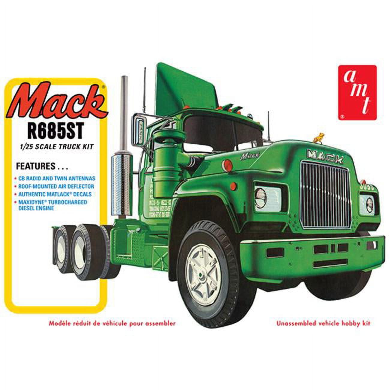 1039 Mack R685st Semi Tractor Plastic Model Kit - Cab