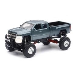 New-ray 54526 Chevrolet Silverado In Metallic Dark Grey With Lifted Suspension Pack Of 12