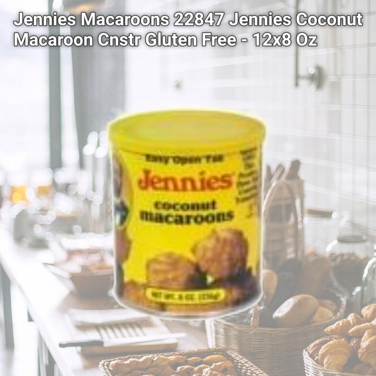 Picture of Jennies Macaroons 22847 Jennies Coconut Macaroon Cnstr Gluten Free - 12x8 Oz