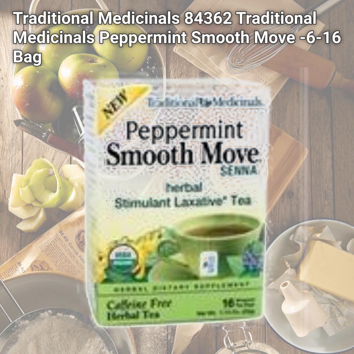Picture of Traditional Medicinals 84362 Traditional Medicinals Peppermint Smooth Move -6-16 Bag