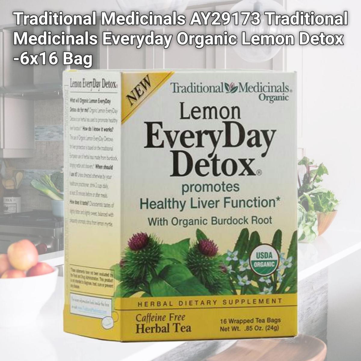 Picture of Traditional Medicinals AY29173 Traditional Medicinals Everyday Organic Lemon Detox -6x16 Bag