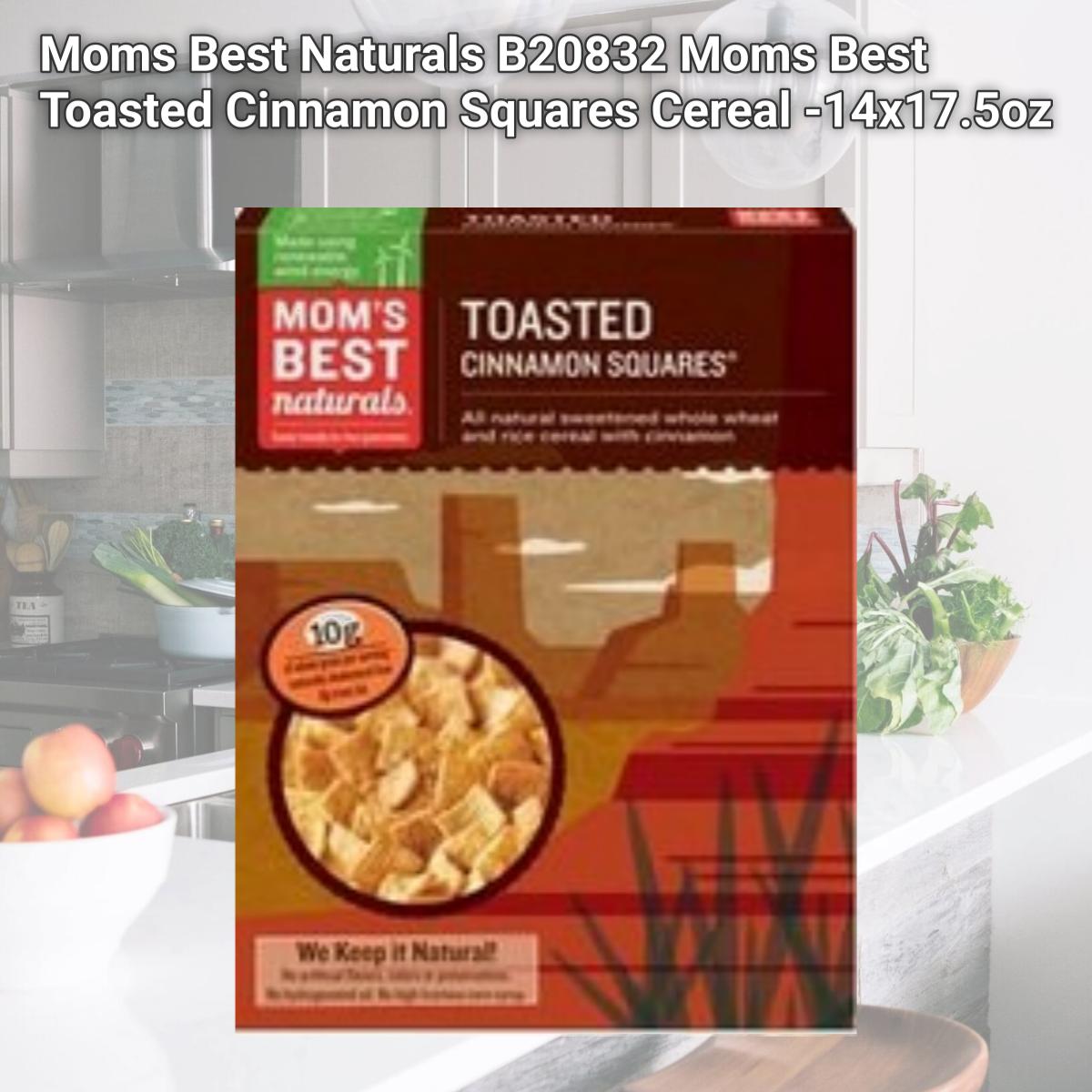Picture of Moms Best Naturals B20832 Moms Best Toasted Cinnamon Squares Cereal -14x17.5oz
