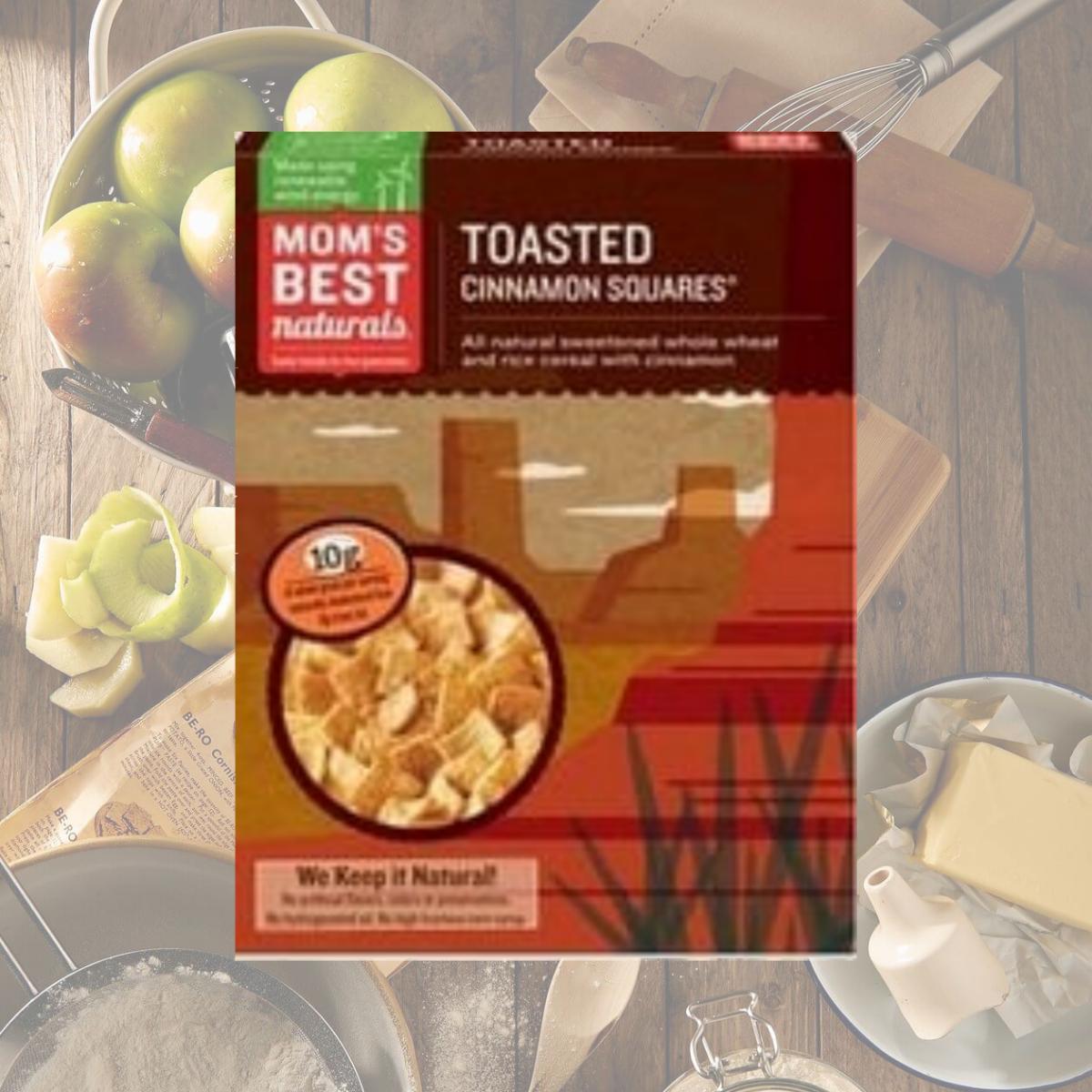 Picture of Moms Best Naturals B20832 Moms Best Toasted Cinnamon Squares Cereal -14x17.5oz