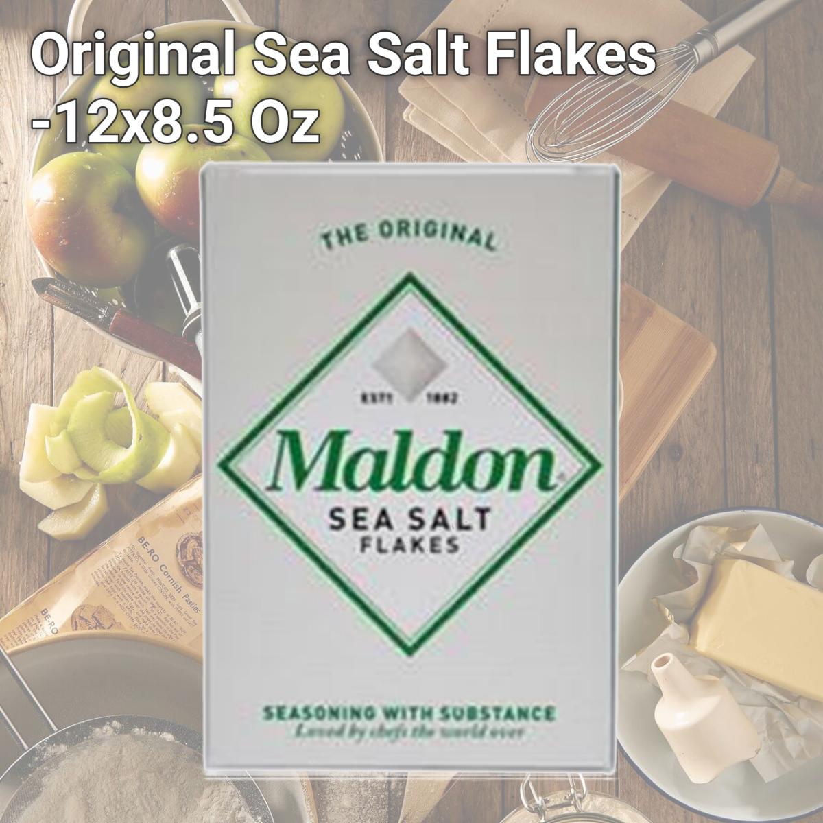 Picture of Maldon Crystal Salt Co B24720 Maldon Crystal Salt Co Original Sea Salt Flakes -12x8.5 Oz