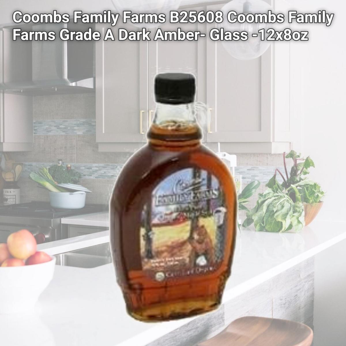 Picture of Coombs Family Farms B25608 Coombs Family Farms Grade A Dark Amber- Glass  -12x8oz