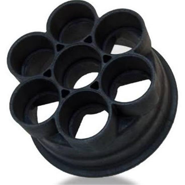 005302403203 2 in. 6 Port Valve Base - Black