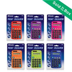 Bazic 3009 8-digit Dual Power Pocket Size Calculator Case Of 24