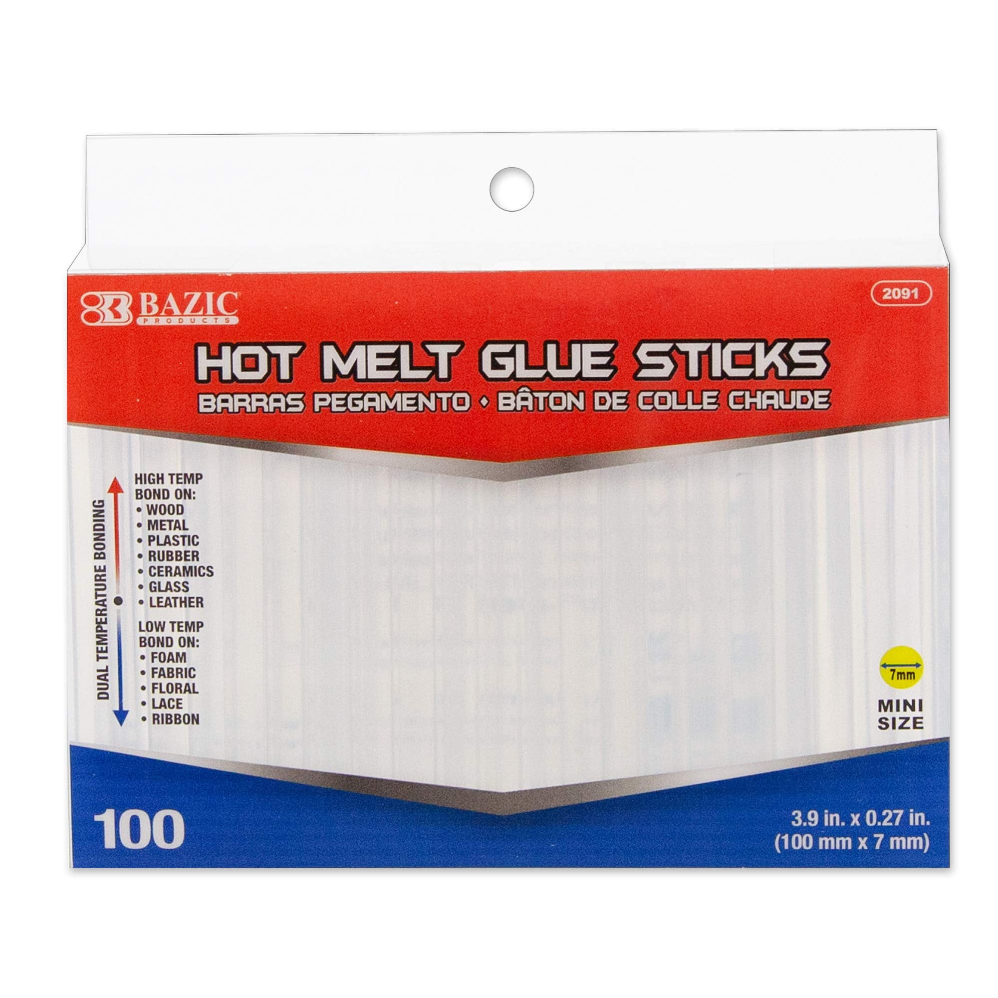 2091 3.9 X 0.27 In. Dual Temperature Mini Hot Melt Glue Sticks - Pack Of 12