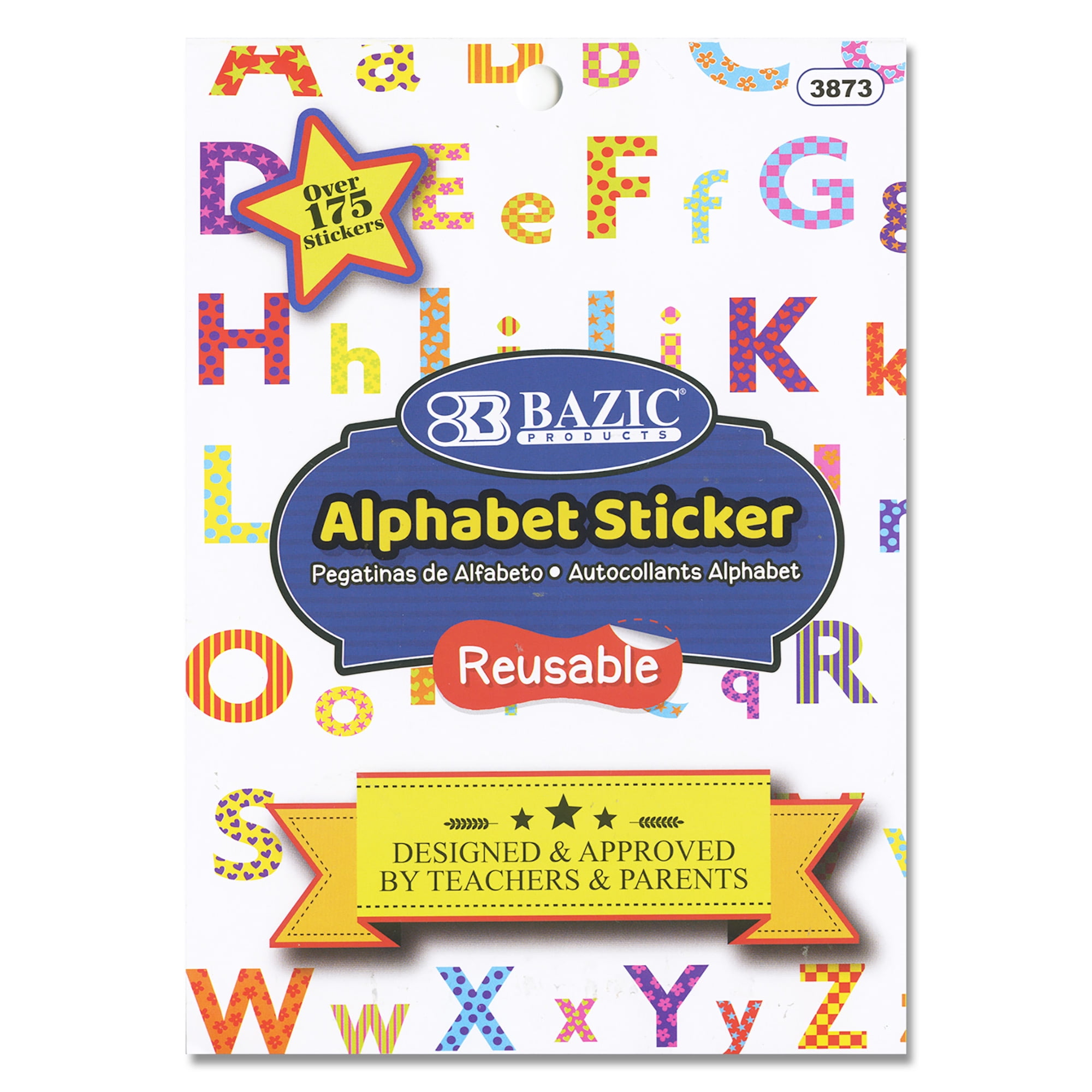 Bazic 3873 Alphabet Plastic Sticker Book
