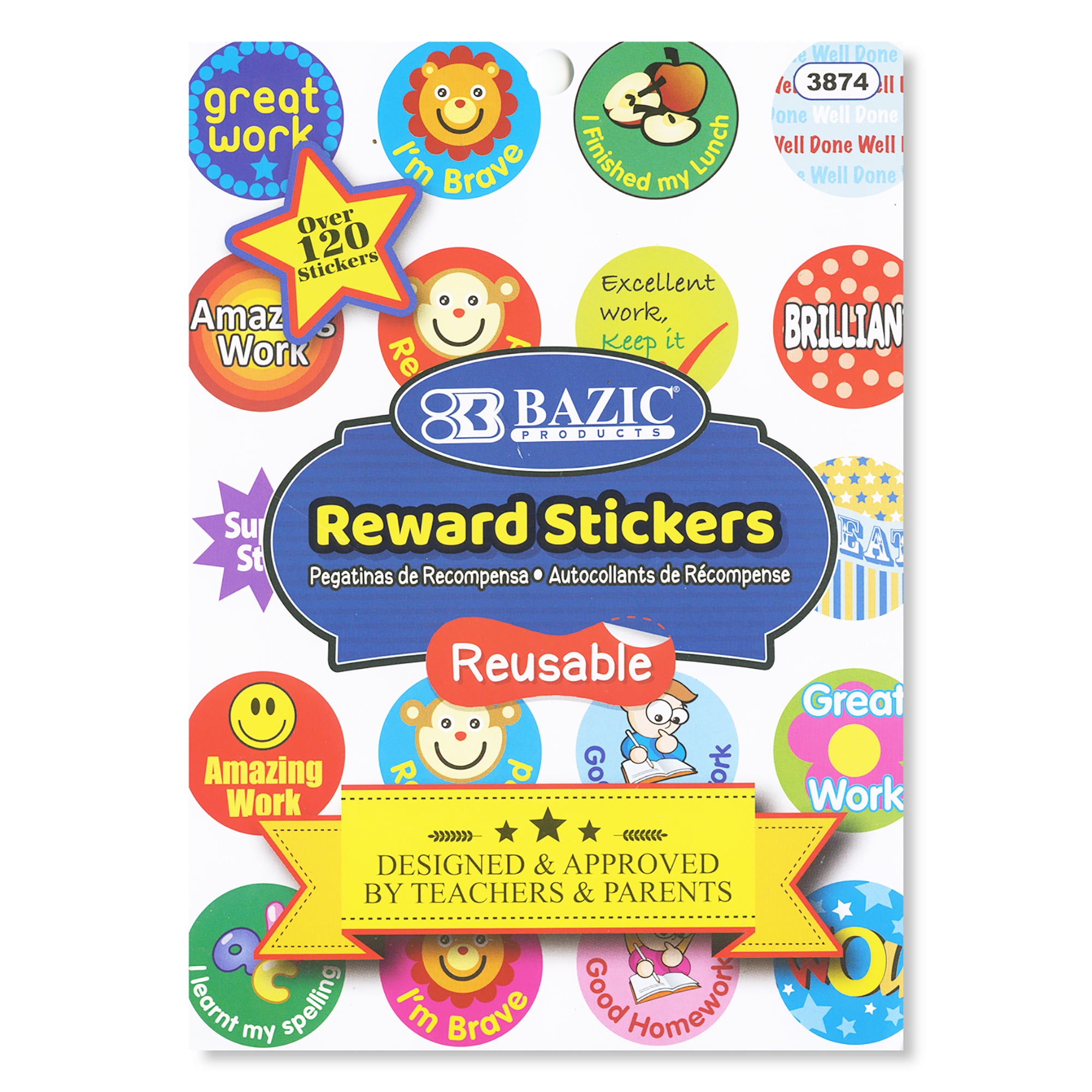Bazic 3874 Reward Plastic Sticker Book