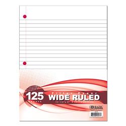 Bazic 5079 Wide Rule Filler Paper - 125 Count