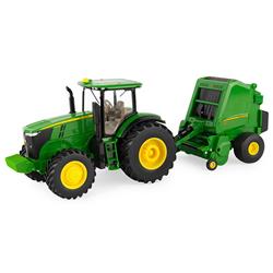 UPC 036881473558 product image for ERT47355 1-32 Scale John Deere 7270R Tractor with 560R Round Baler | upcitemdb.com