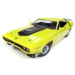 Ame1158 1971 Plymouth Road Runner Hardtop Diecast Model Car In Cy3 Citron, Yellow