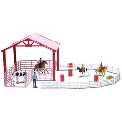 New-ray Newss-37275 Barrel Racing Corral Playset Pink Pack Of 6