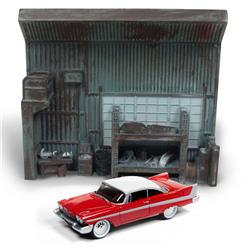 Johjlsp032 Christine - 1958 Plymouth Fury Diorama Diecast Car - Red