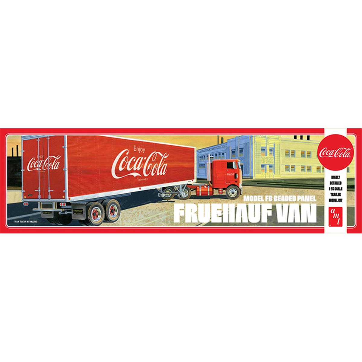 1109 Coca-cola Fruehauf Beaded Van Semi Trailer Plastic Model Kit