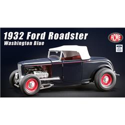 Acma1805014 1 By 18 Scale Model Car For 1932 Ford Roadster, Washington Blue