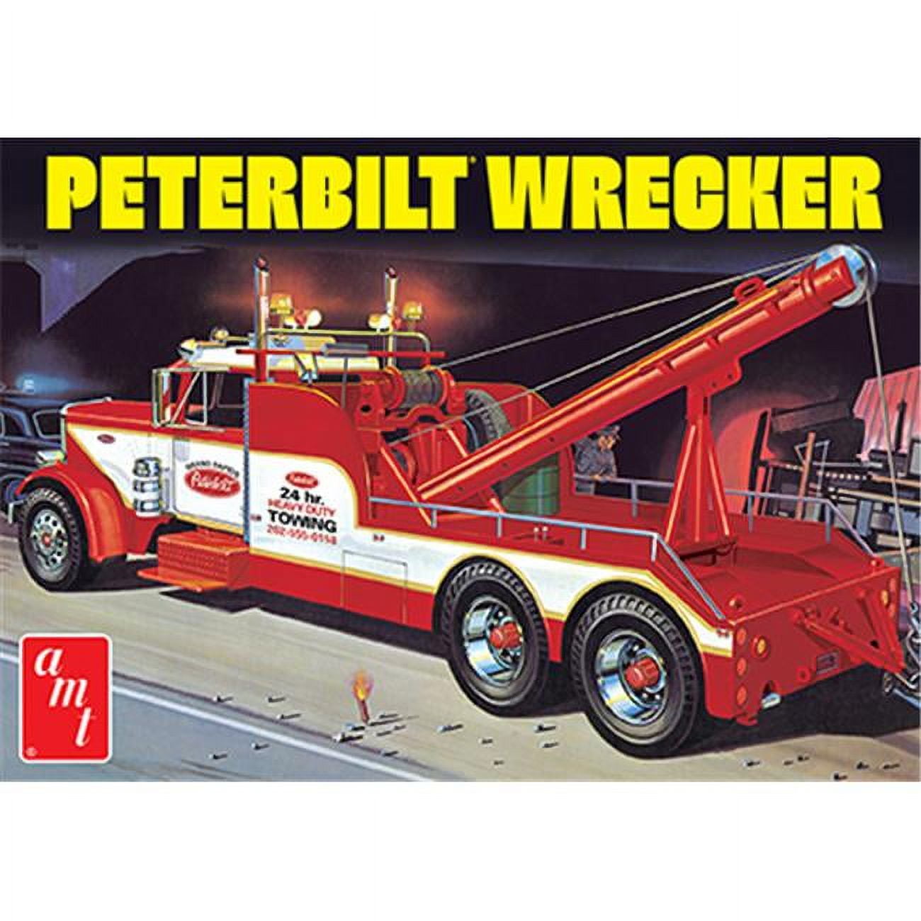 1133 1 By 25 Scale Peterbilt 359 Wrecker Plastic Model Kit