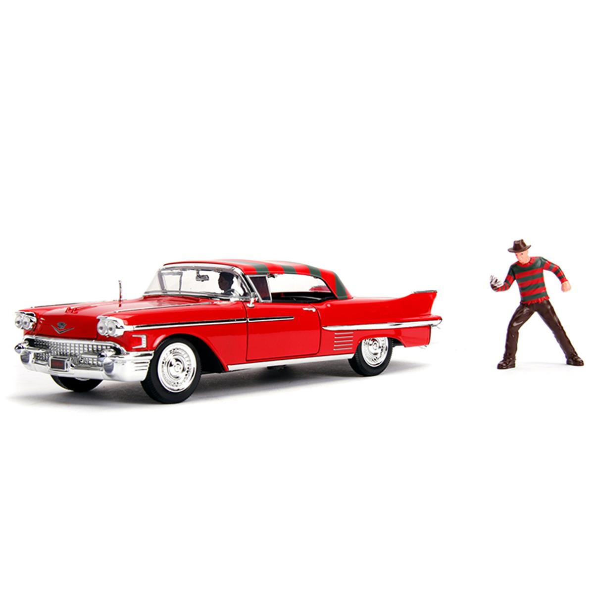 1 By 24 Scale A Nightmare On Elm Street Car For 1958 Cadillac Series 62 With Freddy Krueger, Red