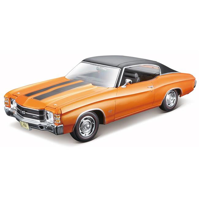 Maisto Mai31890or 1 By 18 Scale 1971 Chevrolet Chevelle Ss454 Sport Coupe, Orange