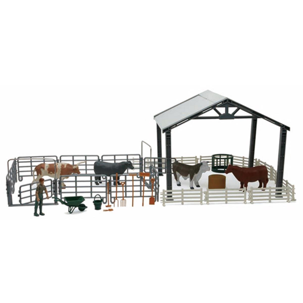 New-ray Newss-05135 1 By 18 Scale Pole Barn Ranch Playset