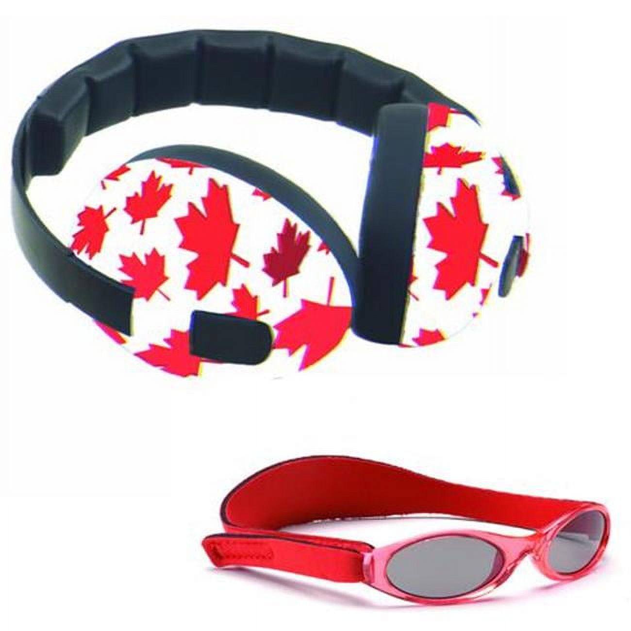 Banz EMBCCA Adventure Baby Earmuff & Sunglasses Combo Set, Maple Leaf