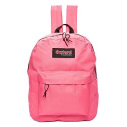 Oxford-pnk Zipper School Backpack, Pink